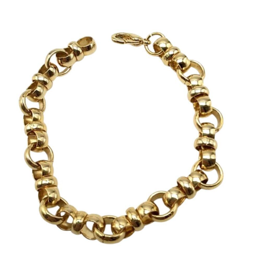 Gold-Tone Rolo Link Chain Bracelet - Picture 13 of 15
